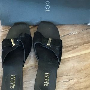 Authentic Gucci Fur Slides sz8